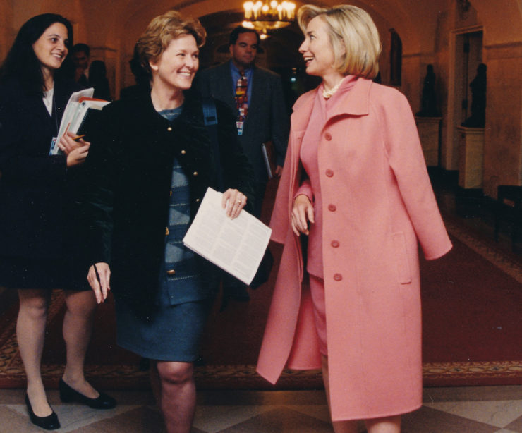 Hillary Clinton and Swanee Hunt in the 1990s