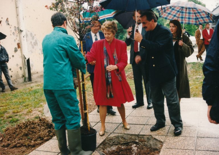 Unbelievable. I organized a drive through “Global ReLeaf” to replace trees in Sarajevo, almost all chopped down to make coffins. The principal of the primary school told me that when they dug a hole for the ceremonial planting, they found a landmine planted by the door, waiting for the children’s first exciting day of school.