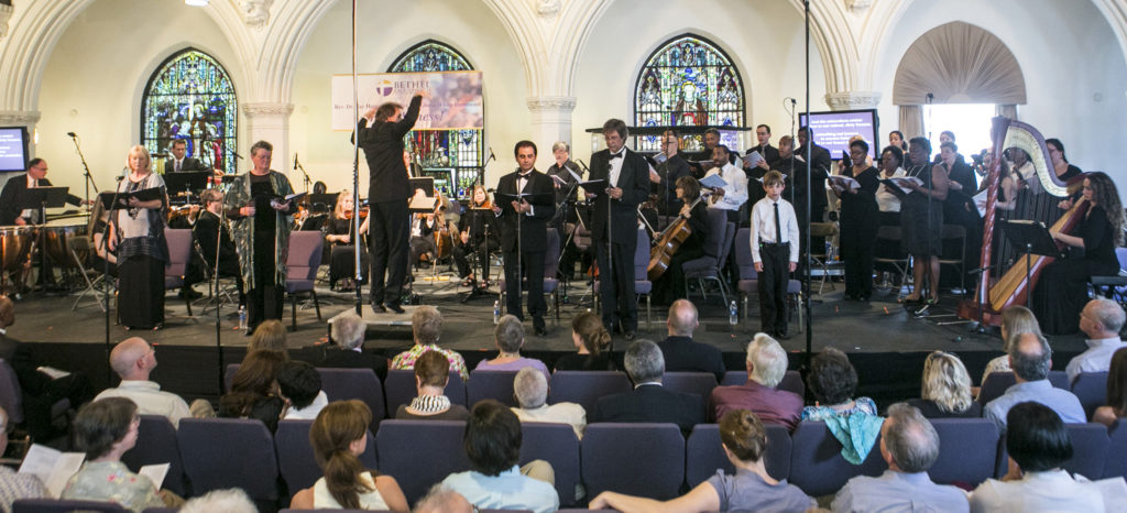 Musicians and singers performing