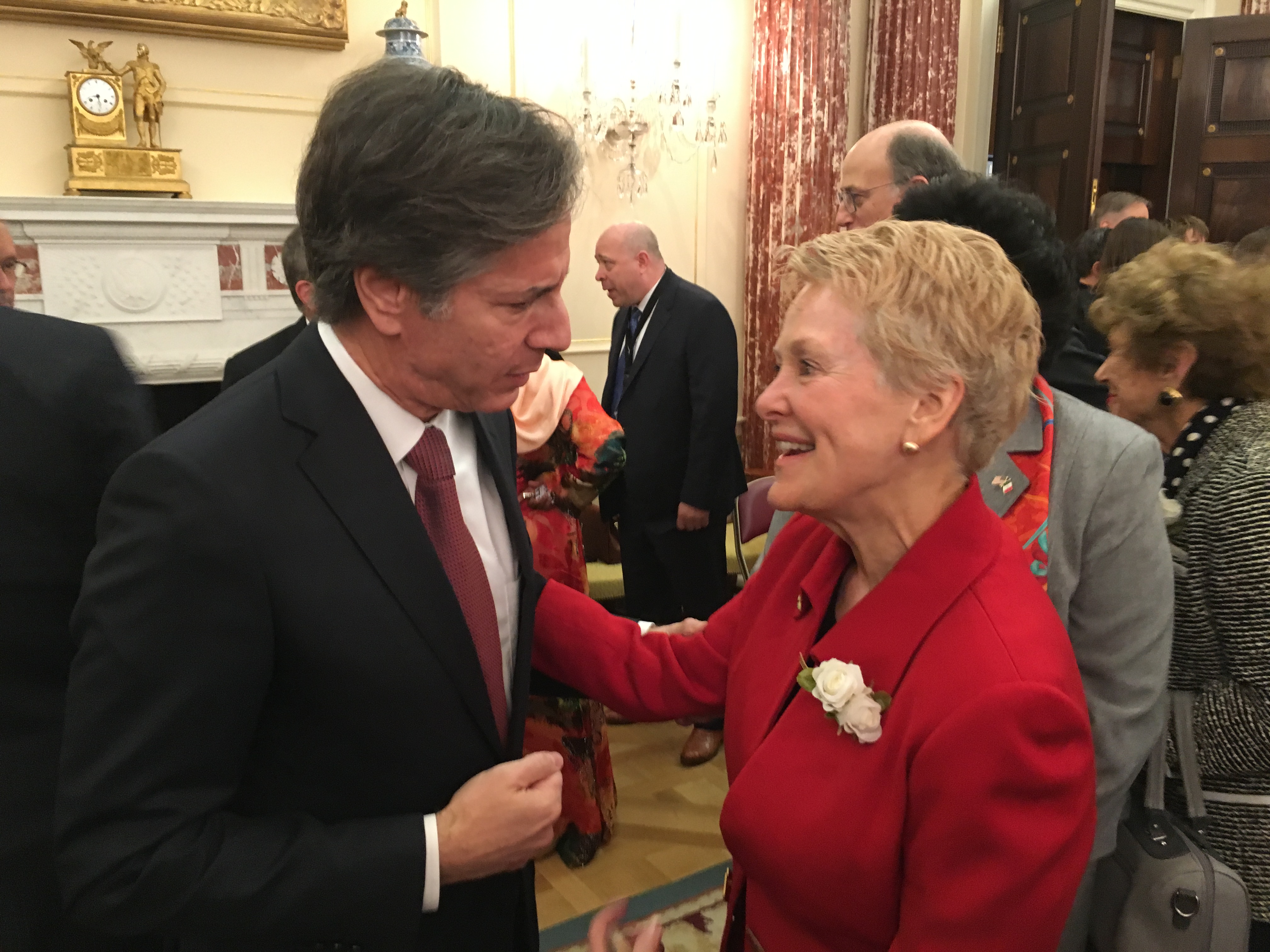 Swanee Hunt and Tony Blinken, Nov 2016